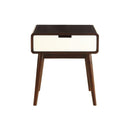 Acme Furniture Christa 82852 End Table - Espresso & White IMAGE 1