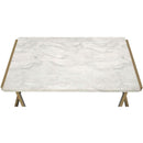 Acme Furniture Boice II 82870 Coffee Table - Faux Marble & Champagne IMAGE 3