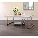 Acme Furniture Boice II 82870 Coffee Table - Faux Marble & Champagne IMAGE 4
