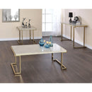 Acme Furniture Boice II 82870 Coffee Table - Faux Marble & Champagne IMAGE 5