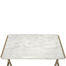 Acme Furniture Boice II 82873 Sofa Table - Faux Marble & Champagne IMAGE 4