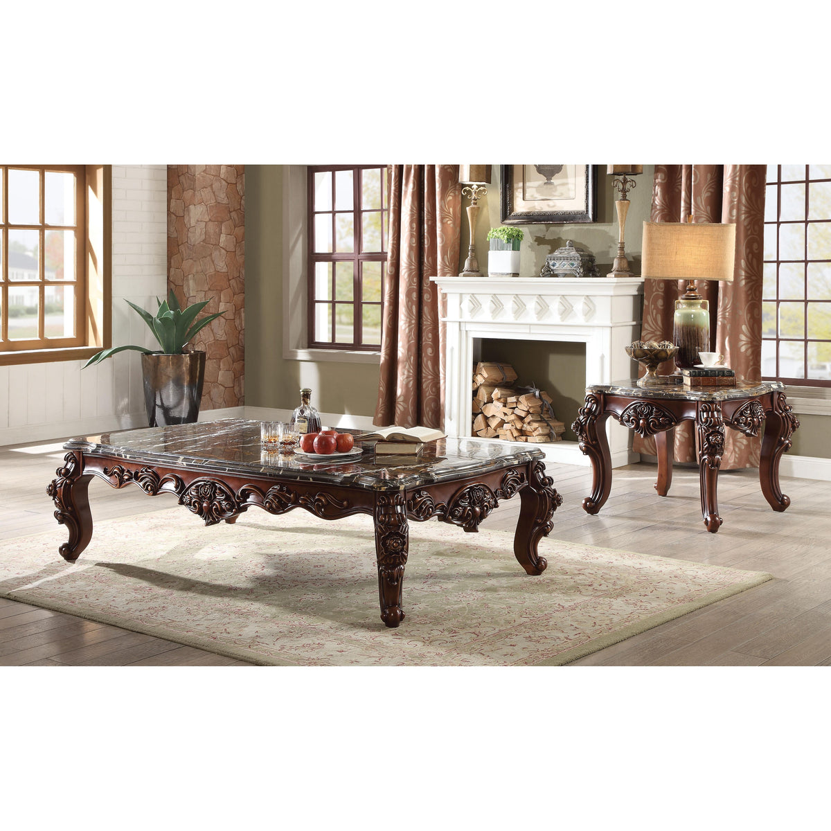 センターテーブル・ローテーブル ACME Furniture /COFFEE TABLE Acme Furniture Vendome 82000 Coffee Table (Rectangular)