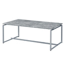 Acme Furniture Jurgen 83235 3 pc Coffee & End Set - Faux Concrete & Silver IMAGE 3
