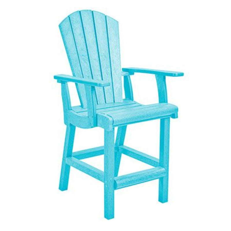 C.R. Plastic Products Generation C28C-11 Classic Counter Arm Chair - Aqua IMAGE 1