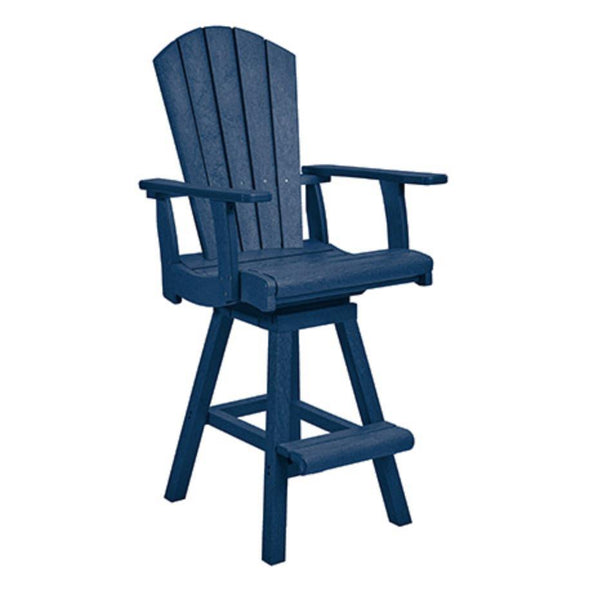 C.R. Plastic Products Generation C25-20 Swivel Pub Chair - Navy IMAGE 1