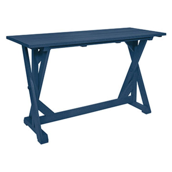 C.R. Plastic Products New Harvest T202-20 72" Bar Table - Navy IMAGE 1