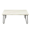 Acme Furniture Telestis 84500 Coffee Table - White & Black IMAGE 1
