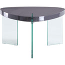 Acme Furniture Noland 84915 Coffee Table - Gray High Gloss & Clear Glass IMAGE 1