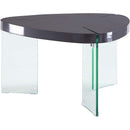 Acme Furniture Noland 84915 Coffee Table - Gray High Gloss & Clear Glass IMAGE 2