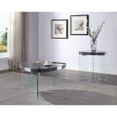 Acme Furniture Noland 84915 Coffee Table - Gray High Gloss & Clear Glass IMAGE 4