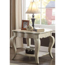 Acme Furniture Chelmsford 86052 End Table - Antique Taupe & Clear Glass IMAGE 2