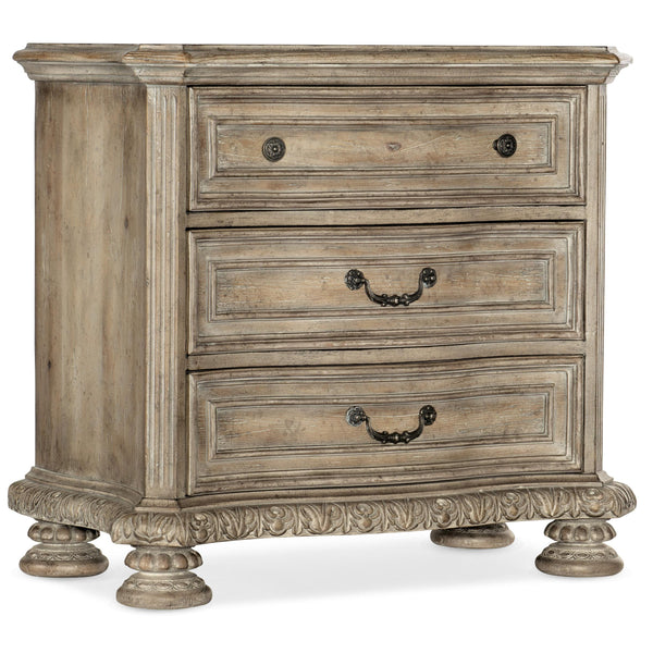 Hooker Furniture 5878-90016-80 Castella Three Drawer Nightstand IMAGE 1