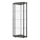 Coaster Furniture Zenobia 953234 4-shelf Curio Cabinet Display Case - Black IMAGE 1