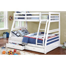Titus Furniture T2700W 39”/54” Bunk Bed (White) IMAGE 1