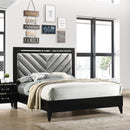 Acme Furniture 27407EK King Panel Bed - Black IMAGE 1