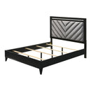 Acme Furniture 27407EK King Panel Bed - Black IMAGE 2