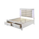Acme Furniture Sadie 28737EK King Storage Bed - Pearl White IMAGE 2