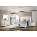 Acme Furniture Sadie 28737EK King Storage Bed - Pearl White IMAGE 4
