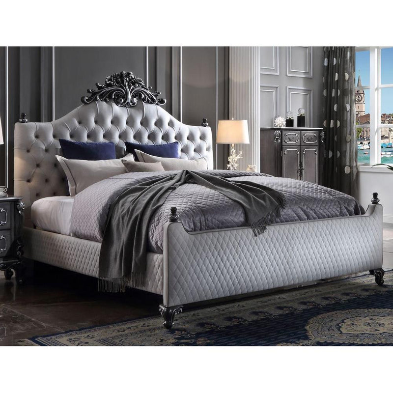 Acme Furniture House Delphine King Upholstered Panel Bed 28847EK IMAGE 6