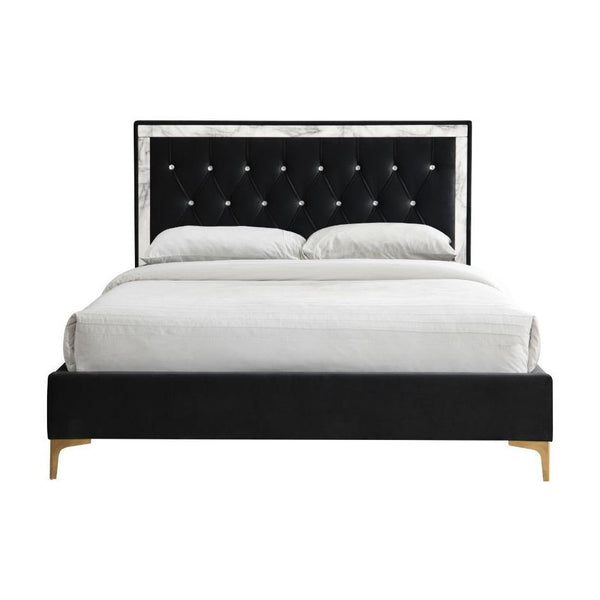 Acme Furniture Rowan King Upholstered Panel Bed 28987EK IMAGE 1