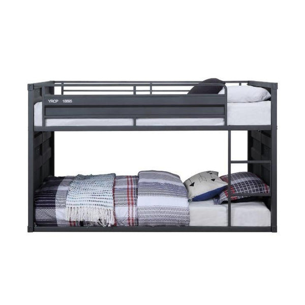 Acme Furniture Cargo 37815 Twin over Twin Bunk Bed - Gunmetal IMAGE 1