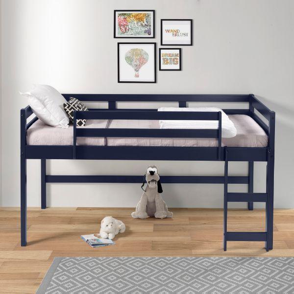 Acme Furniture 38260 Twin Loft Bed - Navy Blue IMAGE 2