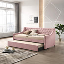 Acme Furniture 39380 Twin Daybed & Trundle - Pink IMAGE 1