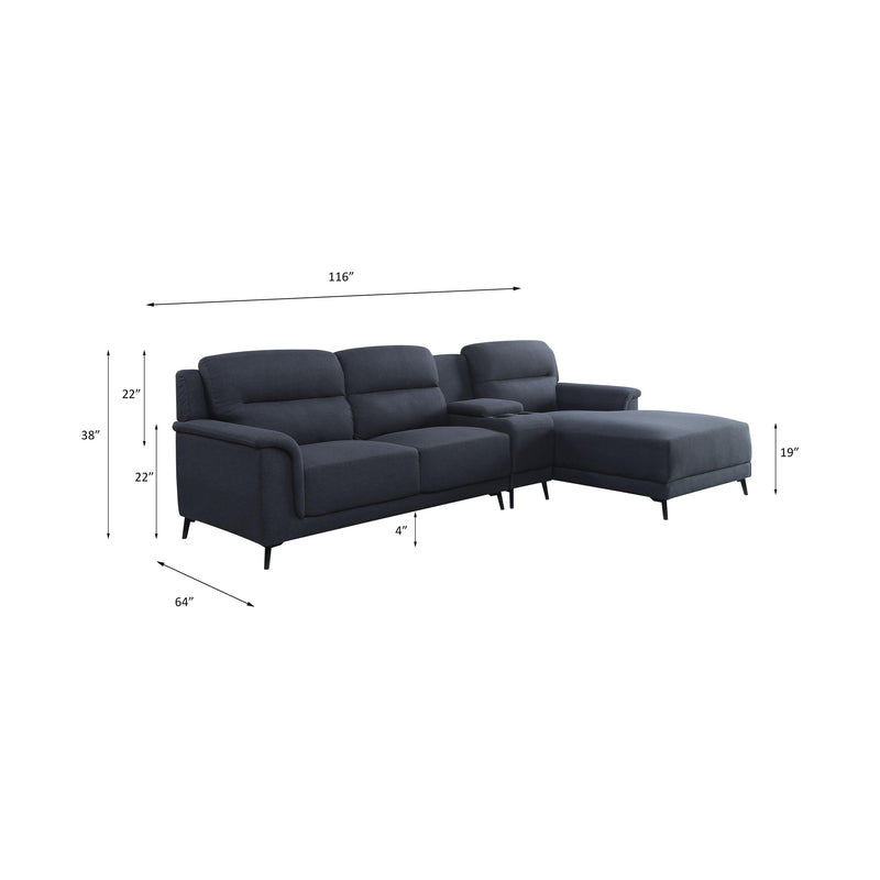 Acme Furniture Walcher 51900 Sectional Sofa IMAGE 8