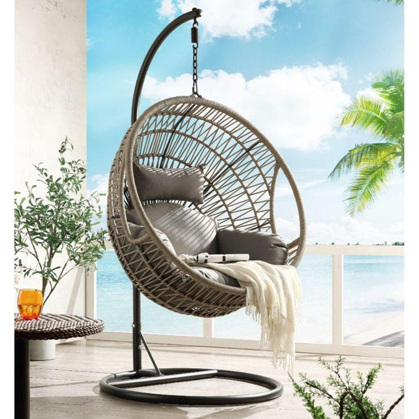 Acme Furniture Vinnie 45088 Patio Swing Chair with Stand IMAGE 1