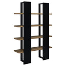  Coaster Furniture Danbrook 882036 71-inch 4-shelf Bookshelf - Black and Aged Walnut IMAGE 5