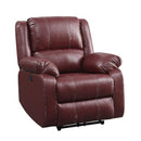 Acme Furniture Zuriel 52153 Power Recliner - Red IMAGE 1