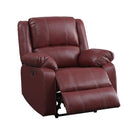 Acme Furniture Zuriel 52153 Power Recliner - Red IMAGE 2