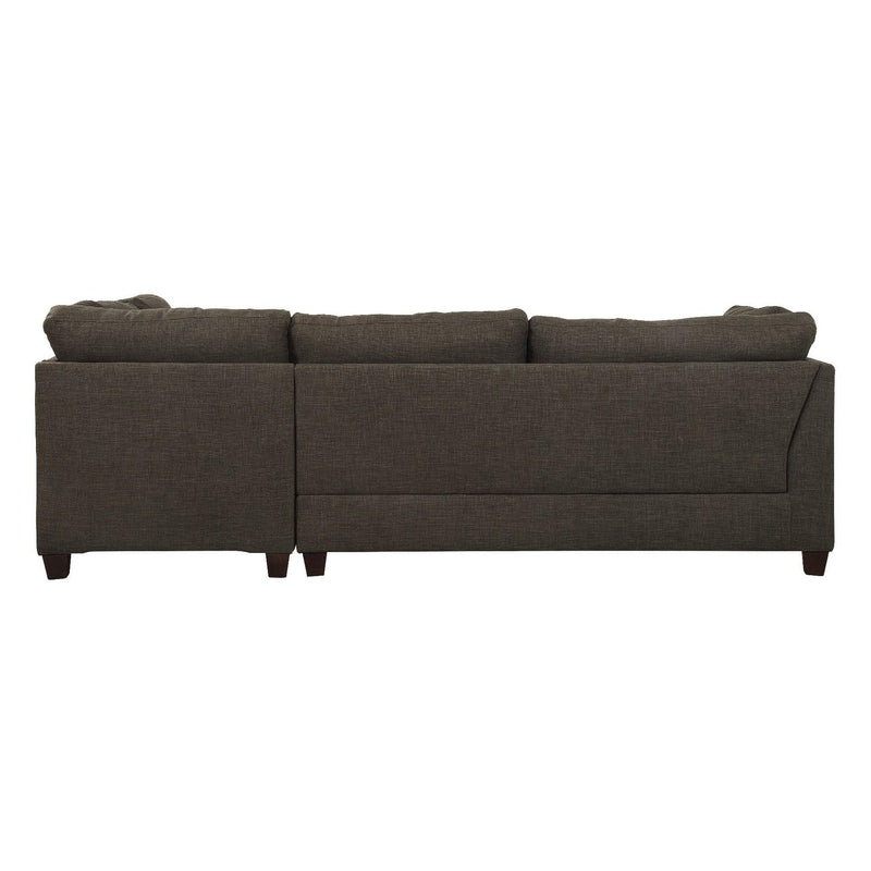 Acme Furniture Laurissa 54375 Sectional Sofa & Ottoman - Light Charcoal IMAGE 4