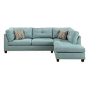 Acme Furniture Laurissa 54395 Sectional Sofa & Ottoman - Light Teal IMAGE 1