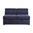 Acme Furniture Nekoda 55520 Storage Sleeper Sectional Sofa & Ottoman - Navy Blue IMAGE 4