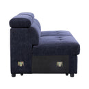 Acme Furniture Nekoda 55520 Storage Sleeper Sectional Sofa & Ottoman - Navy Blue IMAGE 7