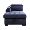 Acme Furniture Nekoda 55520 Storage Sleeper Sectional Sofa & Ottoman - Navy Blue IMAGE 8