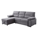 Acme Furniture Nazli 55525 Storage Sleeper Sectional Sofa & Ottoman - Gray IMAGE 2