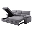 Acme Furniture Nazli 55525 Storage Sleeper Sectional Sofa & Ottoman - Gray IMAGE 3