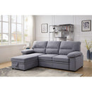 Acme Furniture Nazli 55525 Storage Sleeper Sectional Sofa & Ottoman - Gray IMAGE 8