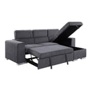 Acme Furniture Natalie 55530 Reversible Storage Sleeper Sectional Sofa - Grey IMAGE 3