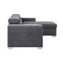 Acme Furniture Natalie 55530 Reversible Storage Sleeper Sectional Sofa - Grey IMAGE 4