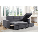 Acme Furniture Natalie 55530 Reversible Storage Sleeper Sectional Sofa - Grey IMAGE 7