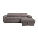 Acme Furniture Haruko 55535 Storage Sleeper Sectional Sofa - Grey IMAGE 3