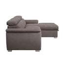 Acme Furniture Haruko 55535 Storage Sleeper Sectional Sofa - Grey IMAGE 4