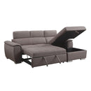 Acme Furniture Haruko 55535 Storage Sleeper Sectional Sofa - Grey IMAGE 6