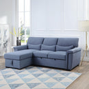 Acme Furniture Haruko 55540 Reversible Storage Sleeper Sectional Sofa - Blue IMAGE 1