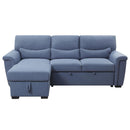 Acme Furniture Haruko 55540 Reversible Storage Sleeper Sectional Sofa - Blue IMAGE 3