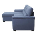 Acme Furniture Haruko 55540 Reversible Storage Sleeper Sectional Sofa - Blue IMAGE 4