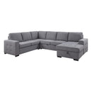 Acme Furniture Nardo 55545 Storage Sleeper Sectional Sofa IMAGE 2